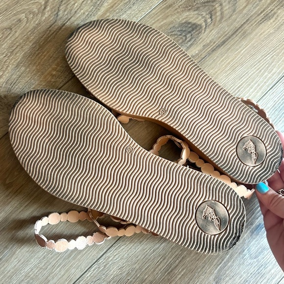 Ancient Greek Sandals Aspis Cowhide Scallop Edged Wrap Sandals SZ 10 - Picture 8 of 12